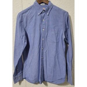 J Crew Broken In Oxford, Slim, Small, Mens, BLUE, Button Down